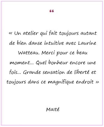 Commentaire danse intuitive